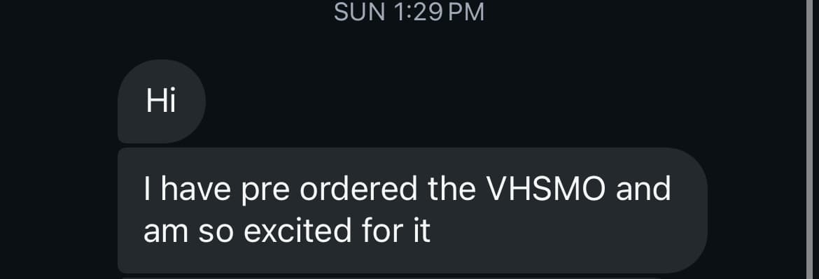 A message from the VHSMO community
